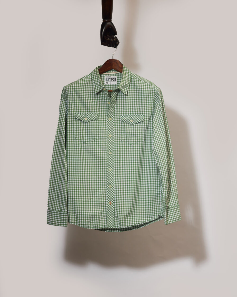 Wool Worths Gingham Shirt(L)