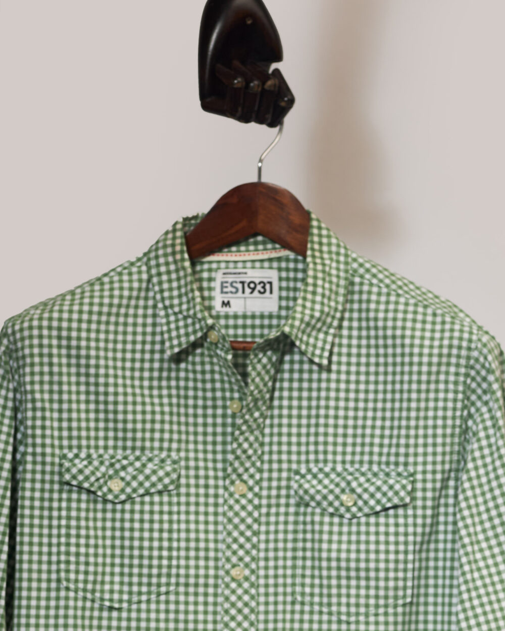 Wool Worths Gingham Shirt(L)