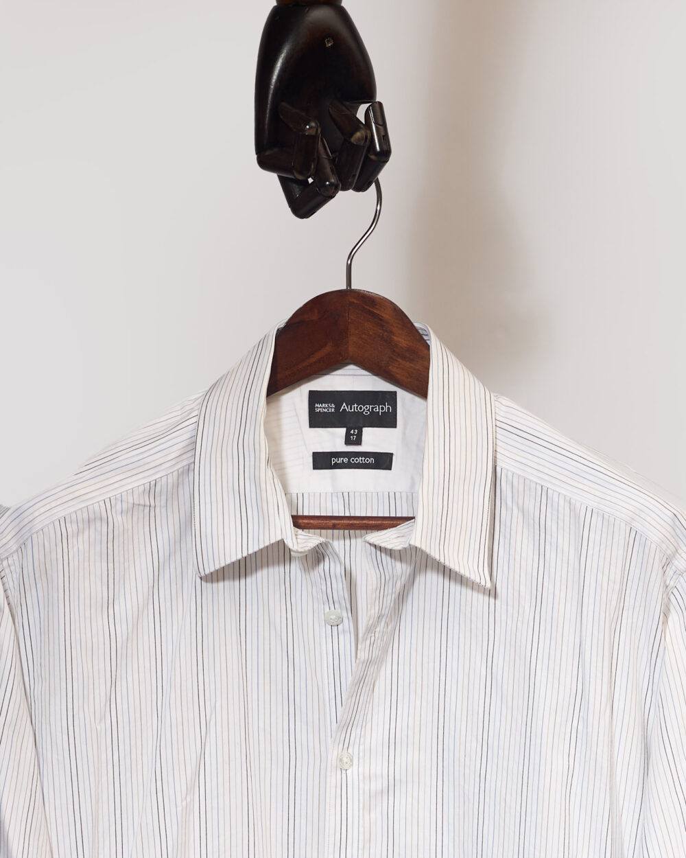 Marks & Spencer Autograph-Candy Striped Pure-Cotton Shirt (2XL)