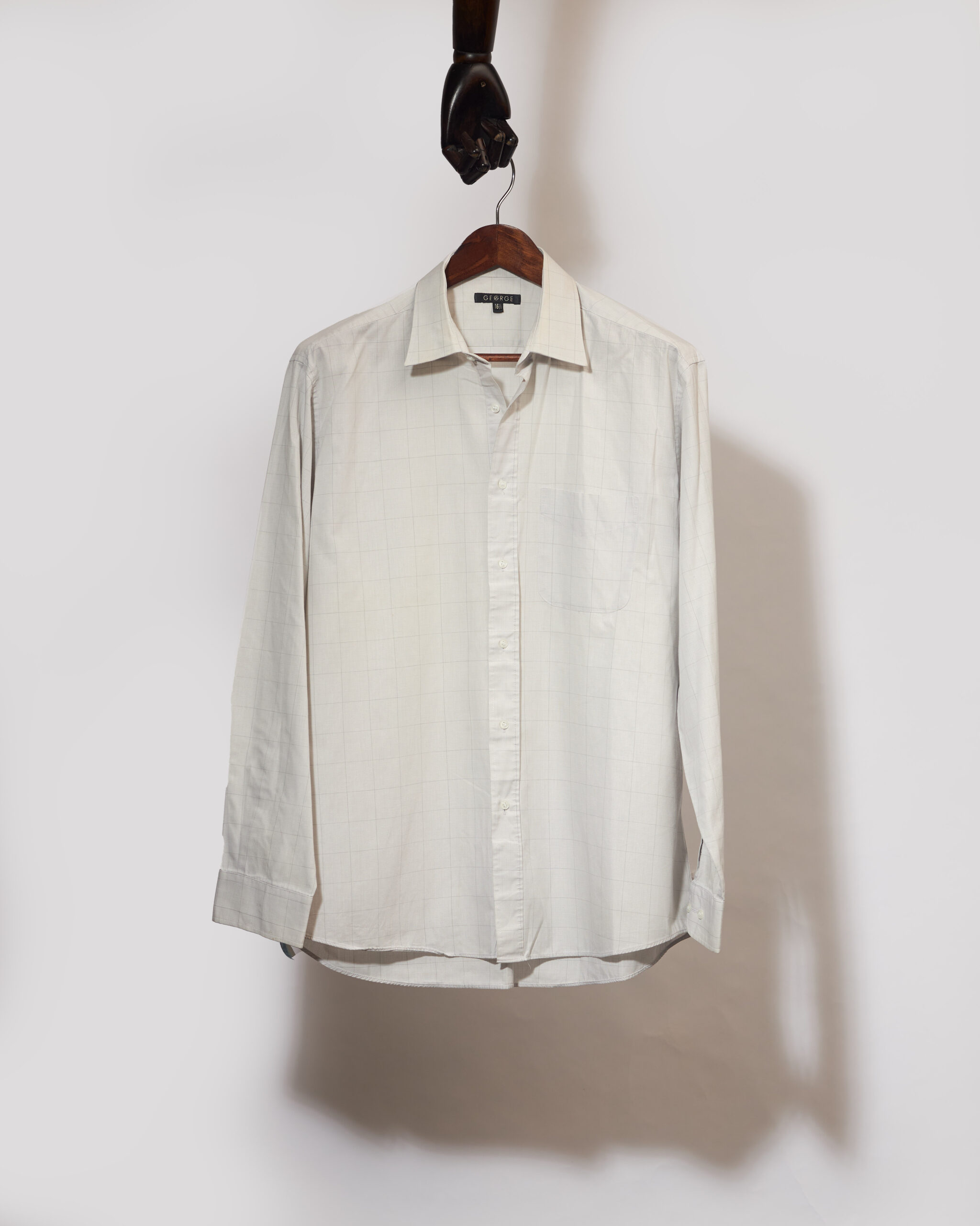 34 George Windowpane Patterned Shirt Size 2XL Chest 51 Sleeve 25 Price N8,150 (1)