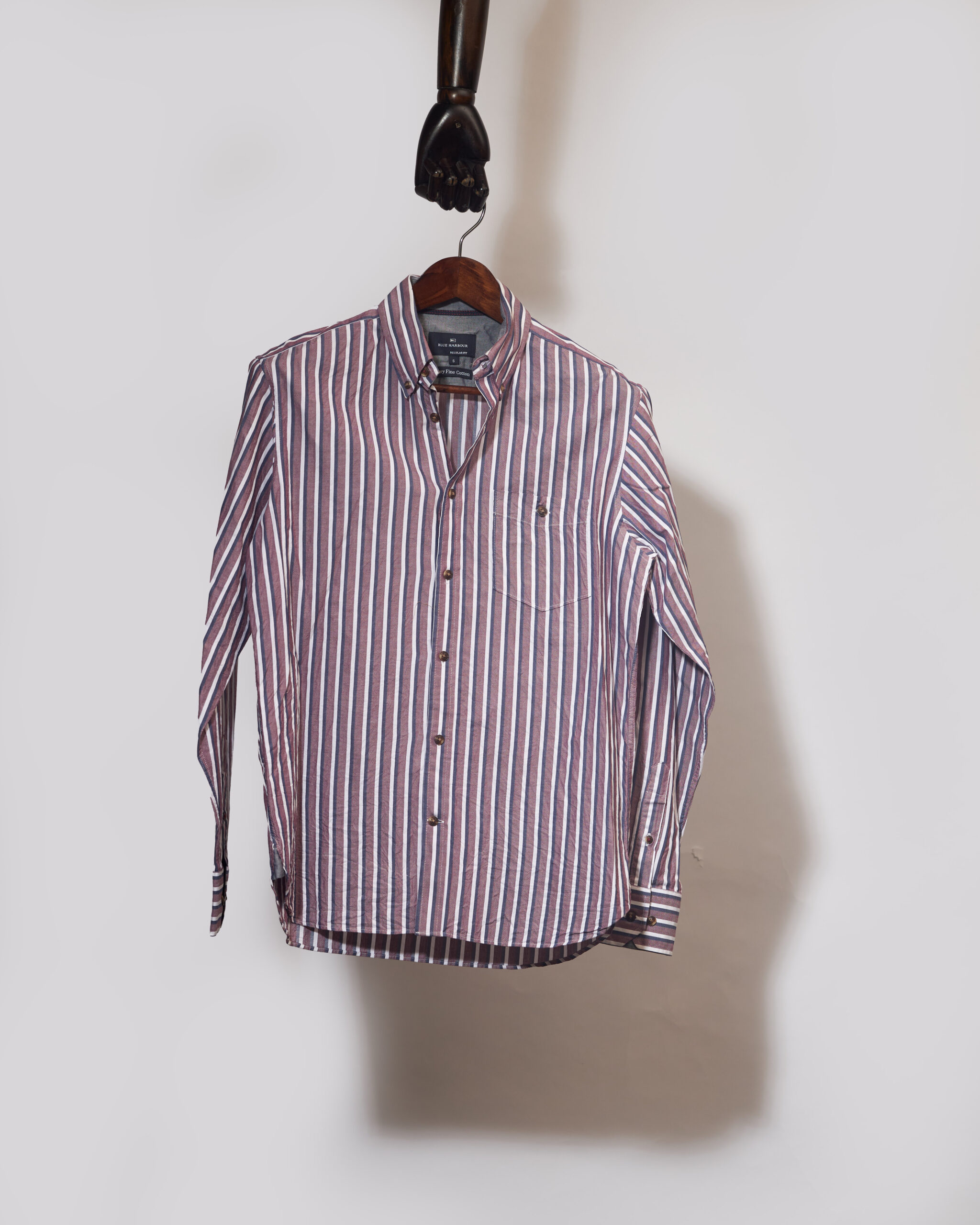 38 Blue Harbour Awning Stripe Patterned Shirt Size L Chest 43 Sleeve 25.5 Price N9,250 (1)