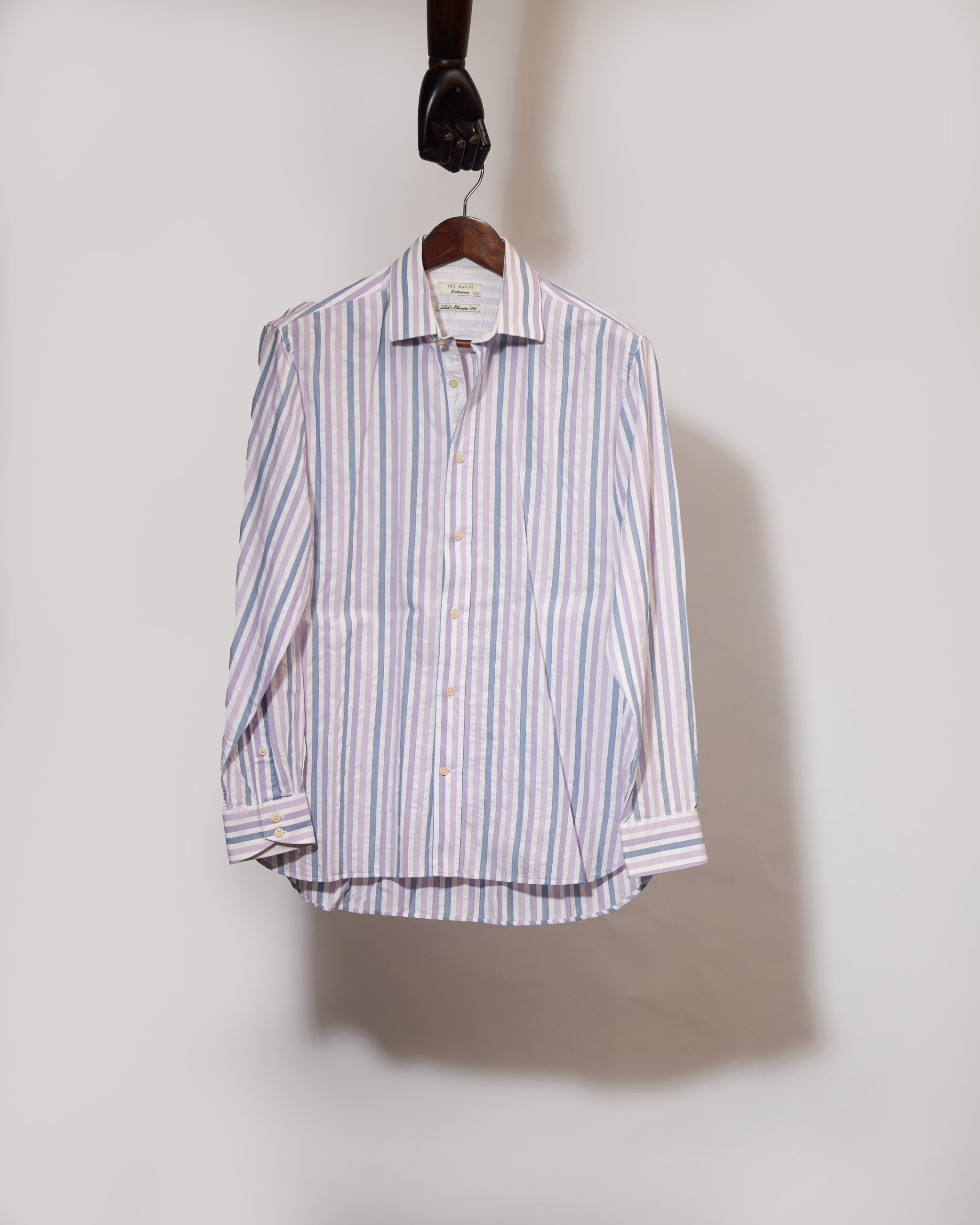 41 Ted Baker Awning Stripe Patterned Shirt Size L Chest 44 Sleeves 24.5 Price N9,150 (1)