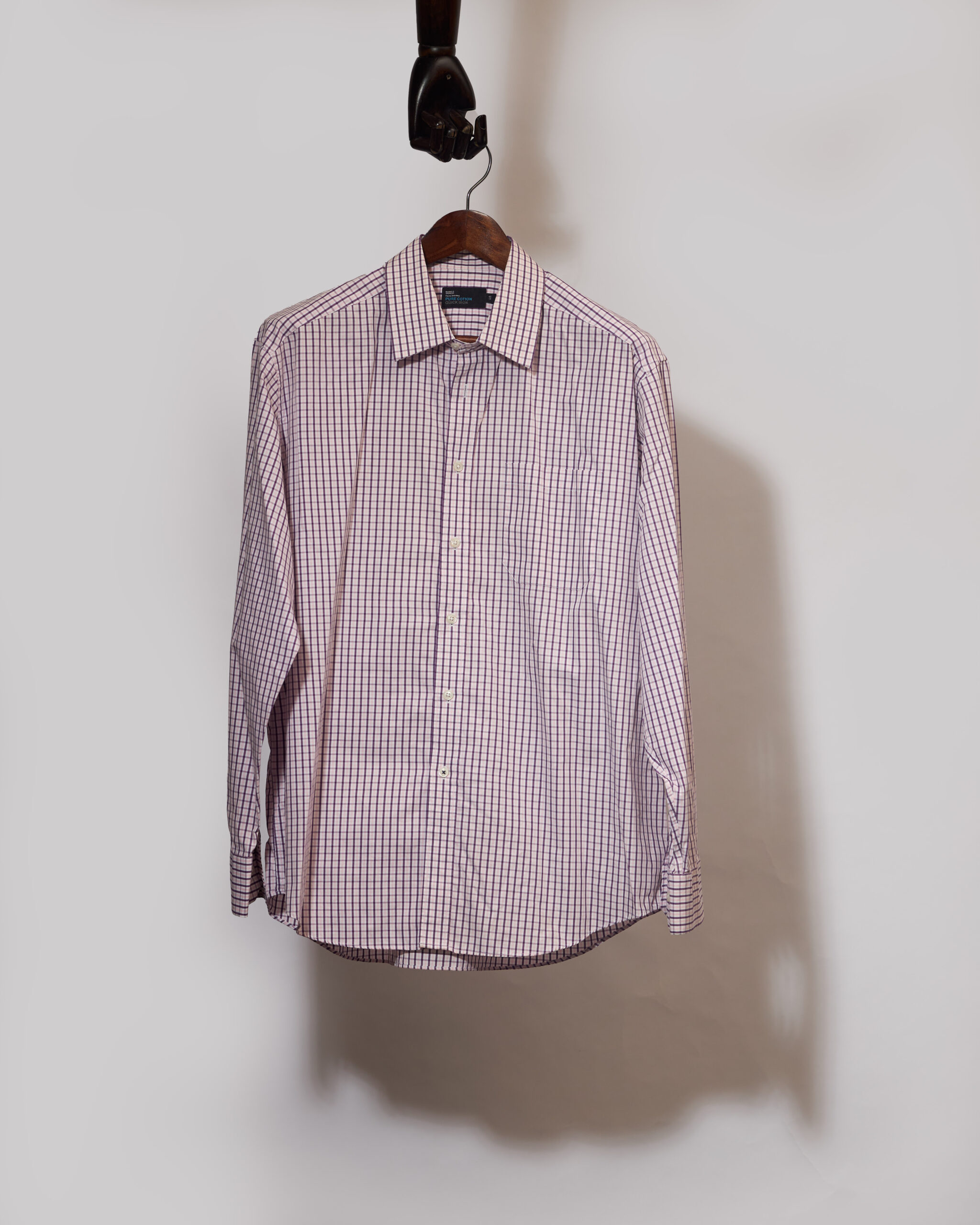 44 Marks and Spencer Pure Cotton Gun club patterned shirt Size 3XL Chest 50 Sleeve 25.5 Price N9,000 (1)