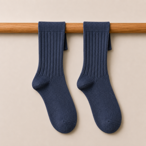 Mid Calf Socks - Navy Blue