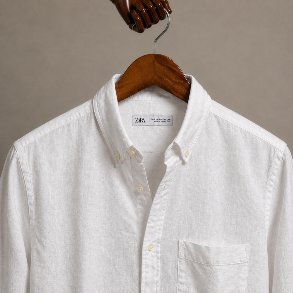 Zara Pin-down Linen Shirt (L)