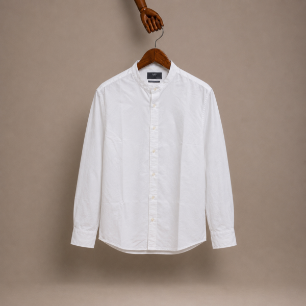 M & S Bishop Collar Oxford Shirt (L)