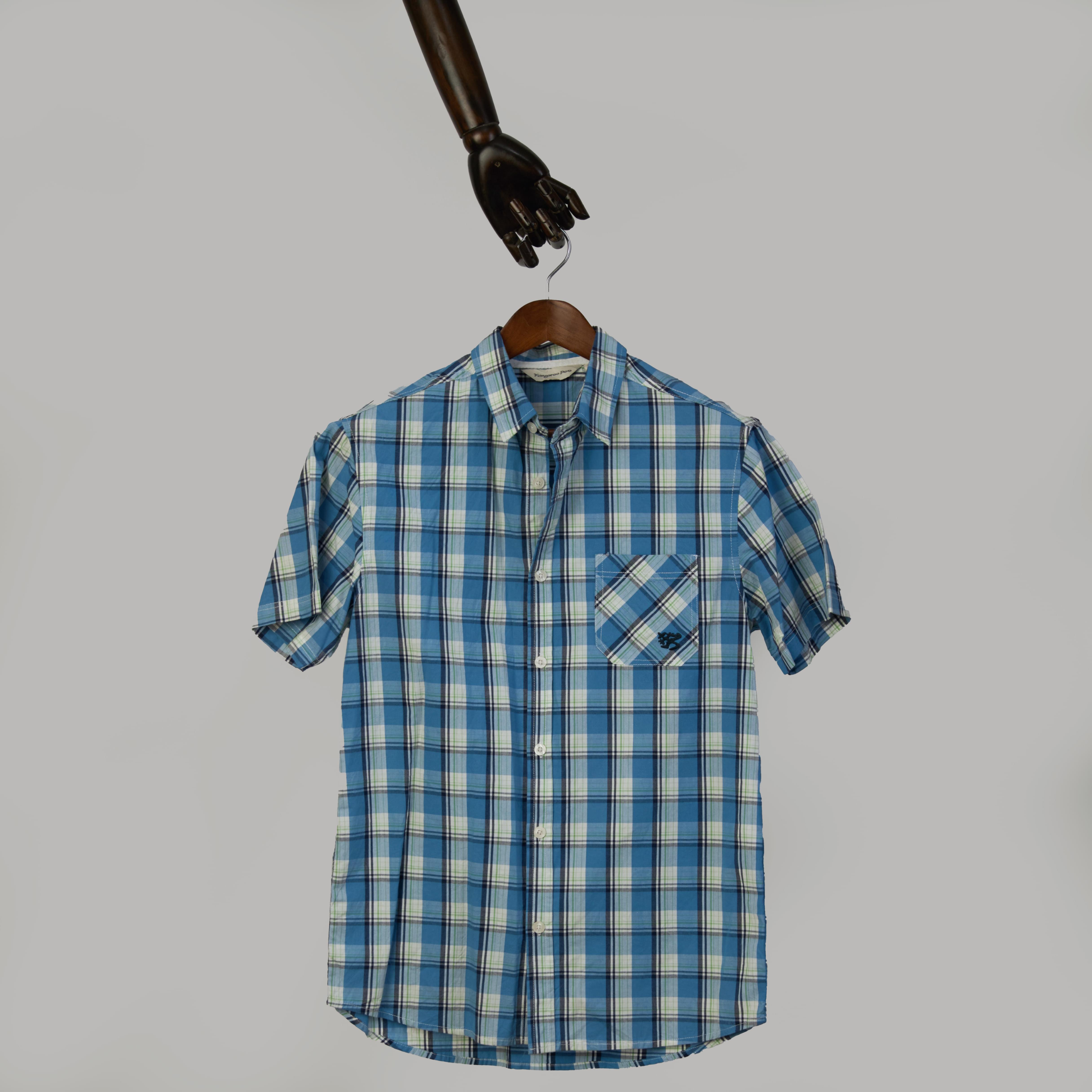 Kangaroo poo Madras Shirt(L)