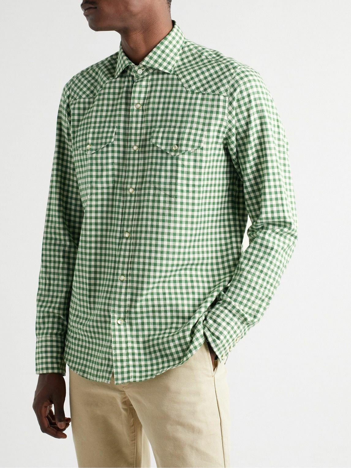 Wool Worths Gingham Shirt(L)