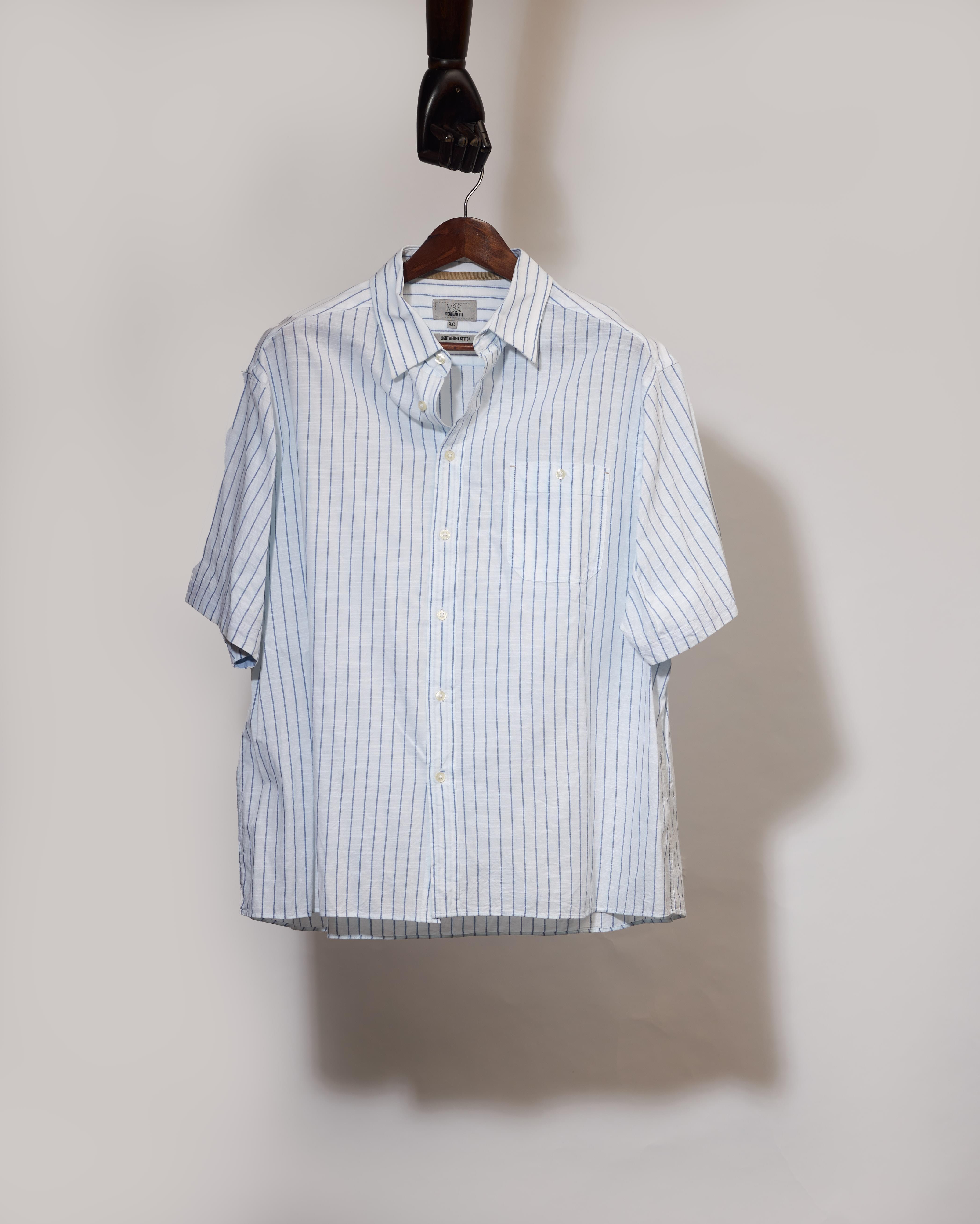 M&S Pencil-Stripe Shirt(3XL)