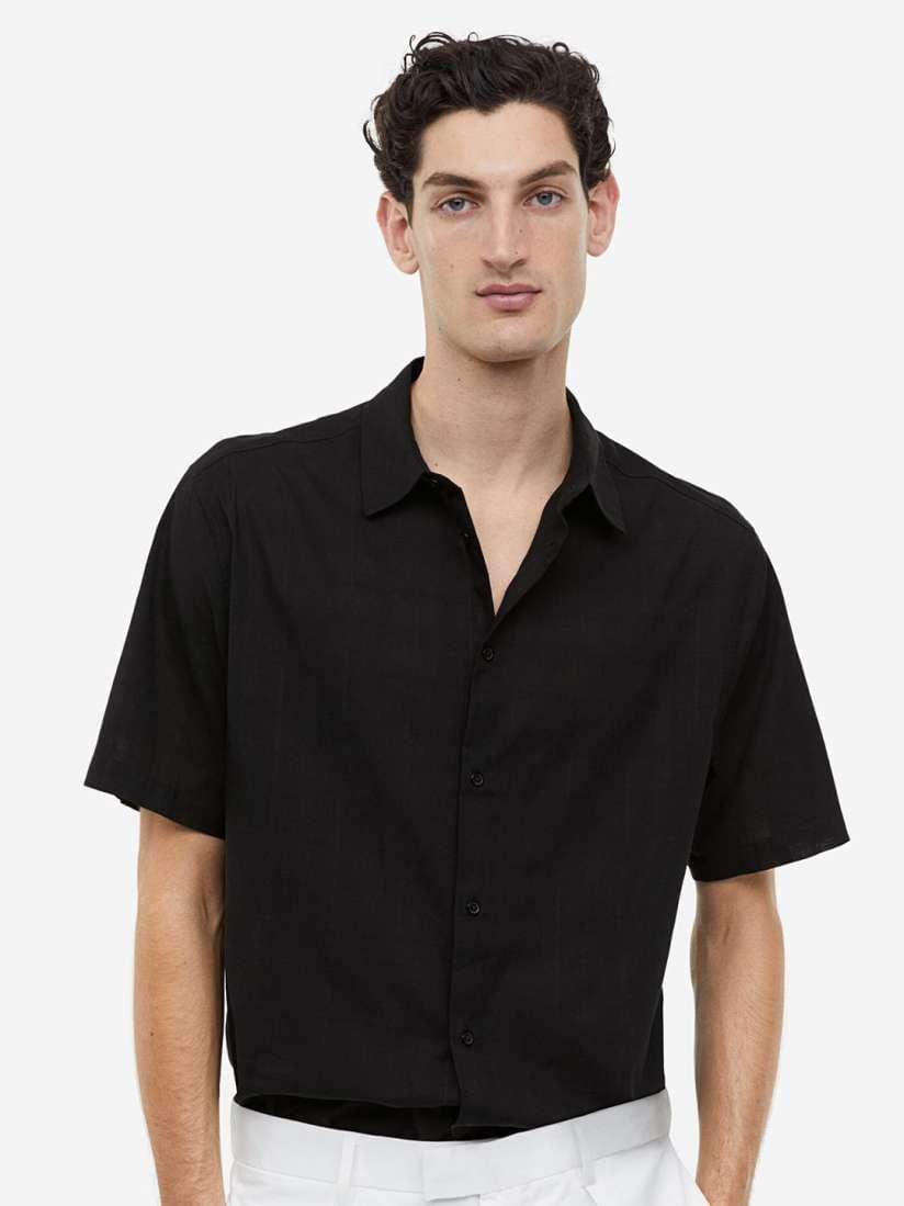 H&M Plain Cotton Shirt(3XL)