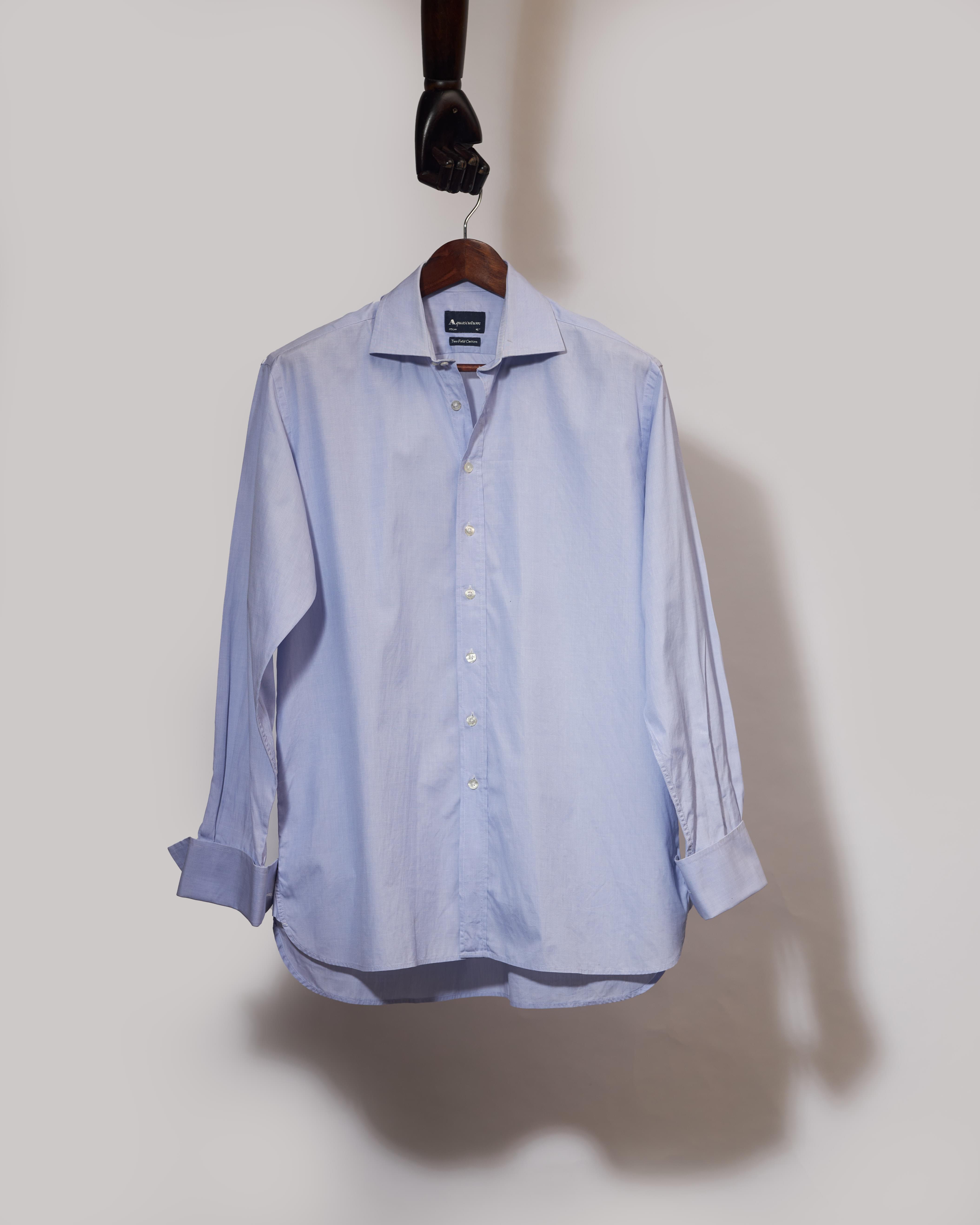 Aquascutum Two Fold cufflink Shirt(XL)